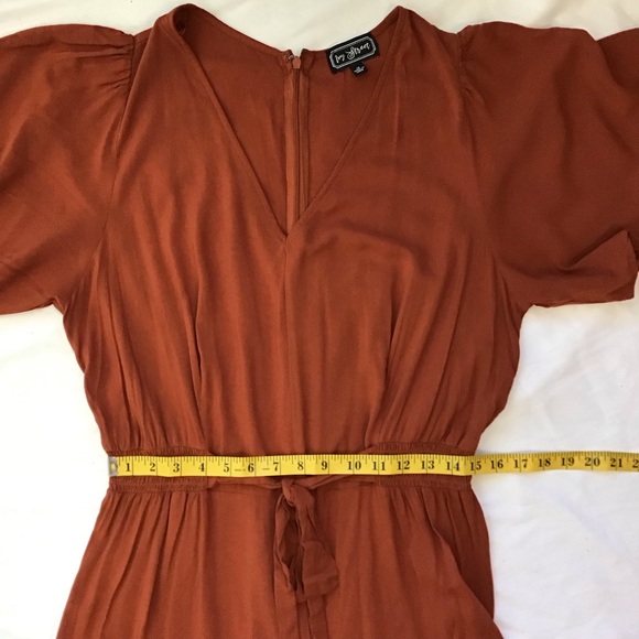 IVY STREET WOMEN CHESTNUT V-NECK SHORT SLEEVES, PALOOZA LEGS JUMPSUIT SIZE 1X - Picture 7 of 9